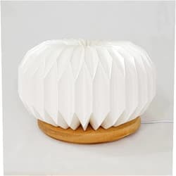 Studio pleat LLC SPHERE S - dimmable, table lamp - dimmable LED, modern, origami paper lampshade, japandi, nursery, bedroom lamp, bedside lamp, kids lamp, geometric,