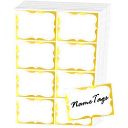SALEMAR Gold Foil Name Tags Stickers, 3.5