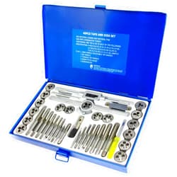 NORTOOLS Tap and Die Set 40 PCS Alloy Steels Cutting External and Internal Threads SAE Inch Size for Create New Threads or Repair Damaged Threads
