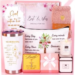 BaiCai Christian Gifts for Women Faith - Inspirational Religious Catholic Gifts, Spiritual Birthday Gift for Women Best Friend Sister Wife, Mothers Day Presents for Mom, Encouragement Gift Box