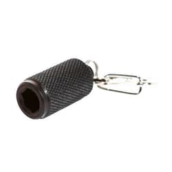 TEC Accessories Tiny-Torq Wrench, Mini Hex Bit Wrench for EDC Keychain Carry, 6061-T6 Aluminum Body with hardcoat black anodized finish, Accepts 1/4