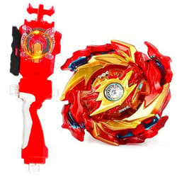 SUPERBLADE Blade Toy Set Battling Game Toys Sparking Launcher Grip Bey Battling Top Burst Super King Booster B-174-01 Hyperion Burn Left and Right Launcher Play Blades Game Toy Set Gift for Boys 8-12+