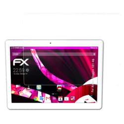 AtFoliX Plastic Glass Protective Film compatible with Archos Oxygen 101 4G Glass Protector, 9H Hybrid-Glass FX Glass Screen Protector of plastic