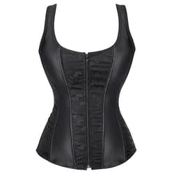 Kranchungel Womens Plus Size Corset Gothic Shoulder Straps Tank Overbust Corsets Halter Bustiers
