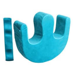 Sexysamba Bedridden Patient Turning Device with Fixing Strap Elderly Assistance Products Bed Rest Leg Pillow Patient Lift Aid Flannel Multifunctional Anti-Decubitus Nursing Products, Blue