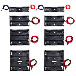 QTEATAK 8 Pack AA Battery Holder Bundle with Wire 1 AA Battery Holder 1.5V, 2 Pcs, 2 AA Battery Holder 3V, 2 Pcs, 3 AA Battery Holder 4.5V, 2 Pcs, 4 AA Battery Holder 6V, 2 Pcs