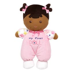 Baby Starters Plush Snuggle Buddy My First Baby Doll, Brunette Eva, Darker Complexion, 10 inch