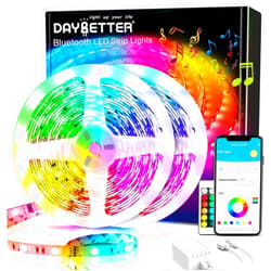 DAYBETTER 100Ft Smart Led Lights,5050 RGB Led Strip Lights Kits with Remote, App Control Timer Schedule Led Music Strip Lights(2 Rolls of 50ft)