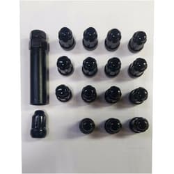 TIREWIZ ATV UTV Black Lug Nuts 12mm x 1.5 w/Socket (Set of 16) Polaris RZR/RGR XP 1000 Pioneer 1000 Can Am X3 12x1.5 1215
