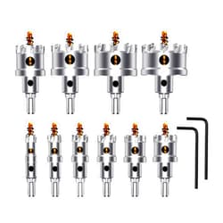 GMTOOLS 12Pcs TCT Hole Saw Kit for Hard Metal, 5/8