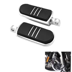 TCMT StreamLiner Foot Pegs Footrest Fits For Harley Electra Street Glide Road King (Style B Footpegs, Chrome)