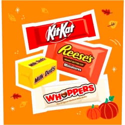Tundras Hersheey55 pack Assorted easter stuffer Chocolate Flavored Snack Size, Candy Party Pack Variety Package - 55 Count Bars Individually Wrapped Party Chocolate Assortment Includes ReesesCups, Milk Duds, KitKatBars &Whoppers