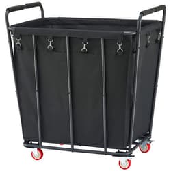 Hoctieon Large Rolling Laundry Hamper with Wheels, Laundry Sorter Cart for Clothes Storage, Durable Laundry Basket with Lockable Wheels, Heavy Duty Clothes Hamper for Laundry & Bedroom