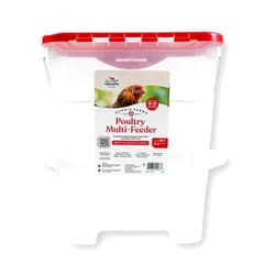 Harris Farms Poultry Multi-Feeder, Poultry Feeder That Holds 20-23 Pounds of Feed, Made with Rain Proof Design, Automatic Poultry Feed System, Easily Assemble, Coop Supplies