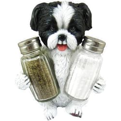DWK Animal Holder with Salt And Pepper Shaker Set (3 Piece) | Kitchen Décor and Accessories | Salt and Pepper Shakers | Home Décor | Home Decorations… (Shih Tzu)
