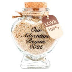 JKJYSJ Honeymoon Jar Our Adventure Begins 2025 - Honeymoon Gifts for Newlyweds Couple,Wedding,Engagement Vacation Travel - Wedding Gifts with Unique Romantic (Our Adventure Begins)