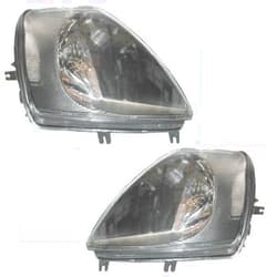 AutoLightsBulbs.com Replacement Headlights Assembly Compatible with Mitsubishi 2000-2002 (01/02) Eclipse [ MI2502112 MI2503112 MR496321 MR496322 ] Pair