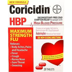 Coricidin Hbp Maximum Strength Flu, 20Count