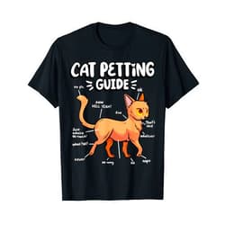 Feline Animal Friends Apparel for Cat Enthusiasts Cat Petting Guide Fluffy Kitten Animal Friend Cute Cat T-Shirt