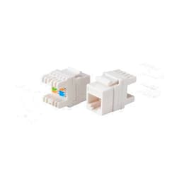 Monoprice Cat6A RJ-45 Toolless 180-Degree Short Body 28mm Keystone, White