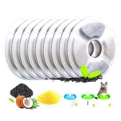 Lxiyu Pet Fountain Filter Cat and Dog Fountain Replacement Filters, Pet Water Fountain Activated Carbon Filter Keep Water Clean and Fresh Removes Bad Tastes and Odors(8 pack)