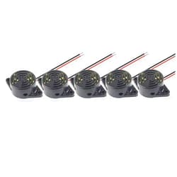 Tatoko 5 PCS Piezo Buzzer, tatoko Buzzer Alarm DC 3-24V Electronic Beep Buzzer 100dB Piezo Alarm Siren Continous Sound for Motorcycle Golf Cart Vehicles Car Alarm