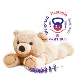 warmies Brown Bear Microwavable, Hot or Cold for Cool Relaxation and Warm Relief, Lavender Scented Cozy Plush Animal
