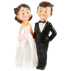 STOBOK Wedding Cupcake Topper Bride and Groom Figurines Small Resin Couple Doll Wedding Cake Decorations Party Desktop Bride Figurines Ornaments