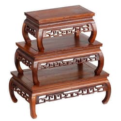 BYWMY Set of Altar Table Openwork Engraving Wooden Shrine Altar Shelf Small Tea Table Japanese Meditation Table Set for Room Personal Spiritual Puja Table for Small Spaces Natural Decoration