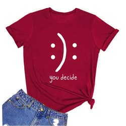 BLACKMYTH Women's T-Shirts Cotton Funny Graphic Design Casual Short Sleeve Top Tees