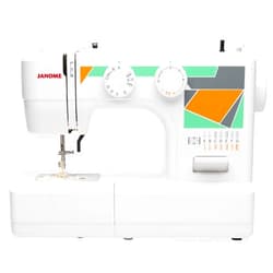 Janome MOD-15 Easy-to-Use Sewing Machine with 15 Stitches, Adjustable Stitch Length and 5-Piece Feed Dogs