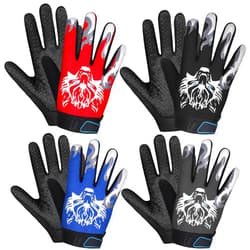 Geyoga 8 Pcs Kids Cycling Gloves Boys and Girls Youth Full Finger Bike Gloves Children Mountain Bicycle Gloves Bulk Warm Sport Gloves Nonslip Toddler Fishing Gloves for Outdoor Sport Climbing Football