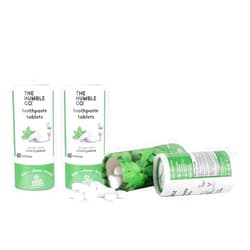 The Humble Co. Mint Toothpaste Tablets, 3 PK – Anticavity Fluoride Toothpaste Tablets with All Natural Ingredients, Dentist Developed Formula - Vegan, SLS Free, Plastic Free (Mint, 180 Count)