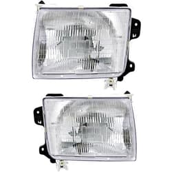 Gold Shrine For Nissan Frontier 1998 1999 2000/Xterra 2000-2001 Headlights Lamps Set Halogen Driver and Passenger Side