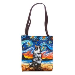 Sagittarius Gallery Merle Shetland Sheepdog Sheltie Starry Night by Aja Tote Bag