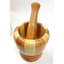 Golden Star Imports Bamboo Grinder Mortar and Pestle