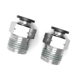 ZQIDLI Pneumatic PC1/4-N2 Male Straight Air Hose Connectors 1/4 Inch Tube OD x 1/4 Inch NPT Thread Push to Connect Fittings(Pack of 10)