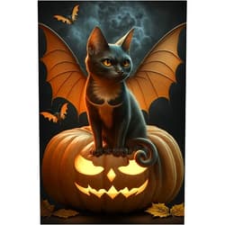 Spesdke Adult DIY Pumpkin Bat Black Cat Diamond Painting Kits, Painting Art Accessories, Crystal Diamond Digit Painting, Gifts and Room Decor 8 x 12 inches