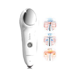 TOUCHBeauty Hot & Cold Facial Massager - Handheld Vibration Skin Rejuvenating Relaxation Device for Smoother Tighter Face, Skincare Warming & Cooling Beauty Tool for Women