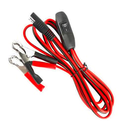 SSNNUU 16AWG SAE Battery Connector Wire Harness with Switch,7.87Ft Alligator Clips with Wires,Versatile Compatibility SAE Battery Connectors Extension Cable Universal for Cars,Trucks,SUVs