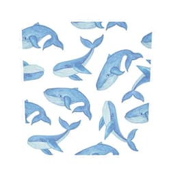 YETTASBIN Dolphin Cloth Napkins Set of 1, Reusable Washable Oversized Table Napkins for Family Wedding Dinner Party Home Decor, 20 Inch