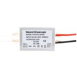 BARETHE LED Driver 12W 0.5A Waterproof IP67 Power Supply 24V DC Transformer Adapter Low Voltage Power Supply for Lighting Strip with Outdoor Use