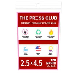 The Press Club 120 Micron | Premium Nylon Tea Filter Bags | 2.5