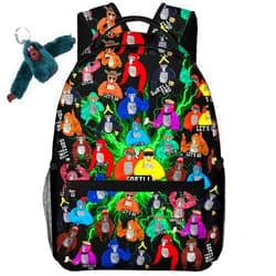 Demarcico School Kids Backpack Gorilla Monkey Bookbag Lightweight for Teens Boys Girls Backpacks Hiking Bookbags Travel Daypack