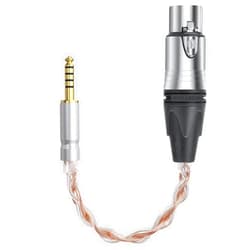 GEEKRIA 4.4mm Balanced Male to 4-Pin XLR Balanced Female Headphones Audio Adapter Cable, OCC Copper Silver Plated Upgrade Cord, Compatible with Amplifiers, Microphones (20cm/8'')
