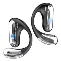 CoolJumper Open Ear Bluetooth 5.4 Headphones, 40Hrs Sport Earbuds, Stereo Deep Bass Sports Ear Buds Built in Mic, LED Display Charging Case, IPX7 Waterproof Earphones with Earhooks for Workout Running, Black