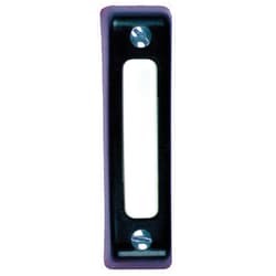 Heath Zenith SL-900-02 Wired Door Chime Push Button, Black with White Center Bar