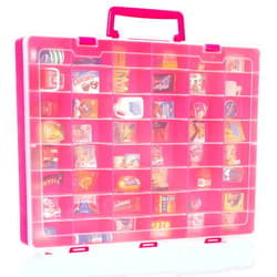 MYMOON HOME Plastic Toy Storage Case Compatible with Mini Brands Collector Toys, Shopkins, Real Littles, and LOL Surprise Series 1, 2, 3, 4, Collectible Compartments for Miniatures, create masterchef (Pink)