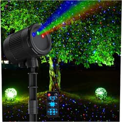 VanSmaGo Laser Christmas Projector Lights Outdoor, 3 Color Laser Light Projector, Firefly Lights Show with RF Remote, Waterproof, Indoor Holiday Decoration, Christmas Gift, Wedding, Home Decor, Party, Garden