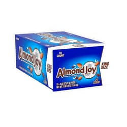 ALMOND JOY King Size Coconut and Almond Chocolate Candy, Bulk Candy, 3.22 oz Bar (18 Count)